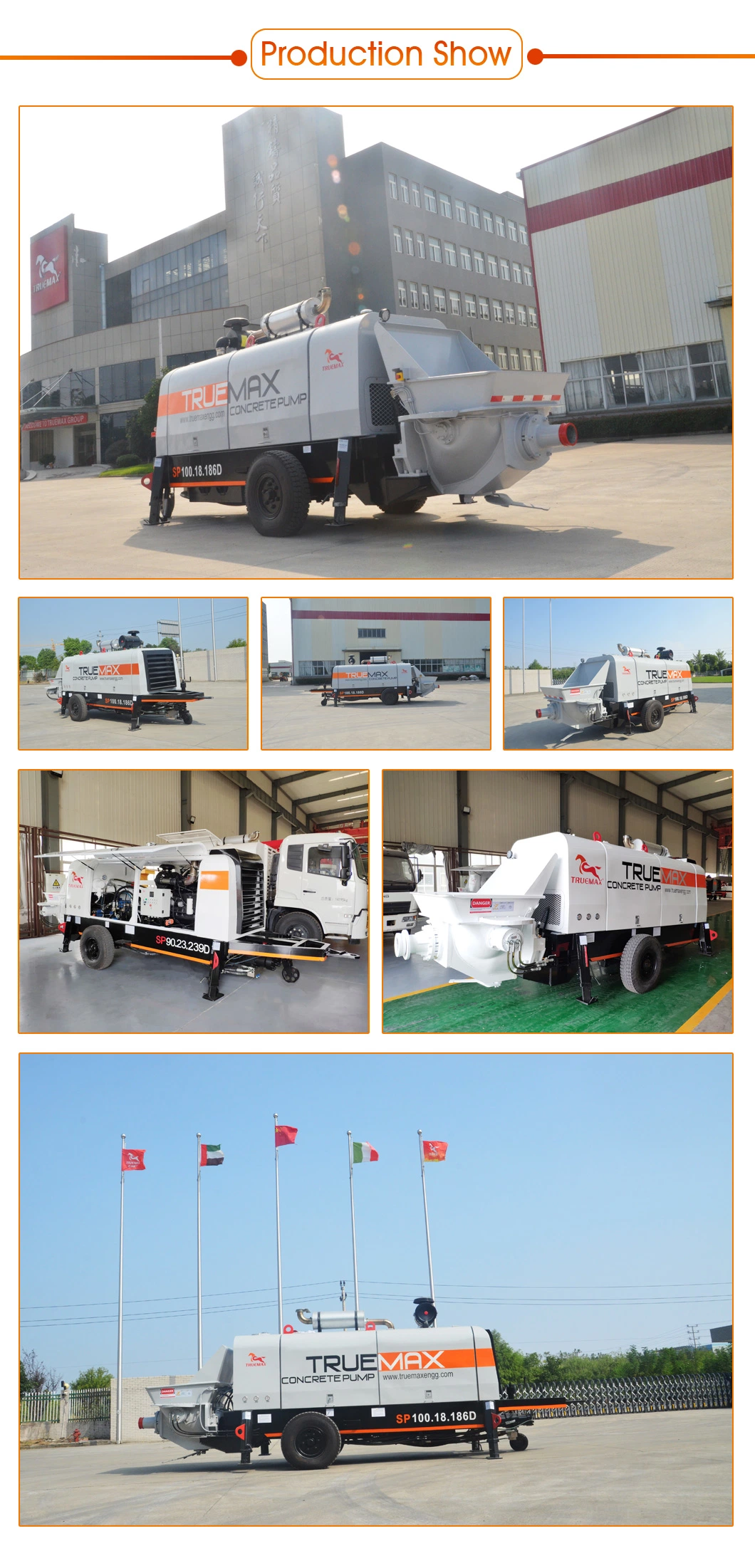 Factory Price 50m3/H 80m3/H 90m3/H Concrete Pump